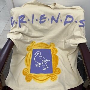 FRIENDS oversized shirt, women’s large. NWOT. Never worn.